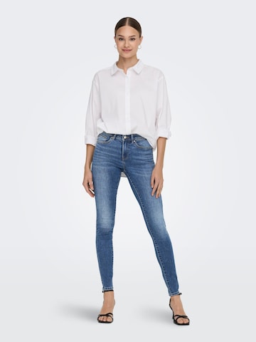 Skinny Jean 'WAUW' ONLY en bleu