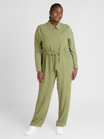 Tuta jumpsuit 'METTA' di ONLY Carmakoma in verde: frontale