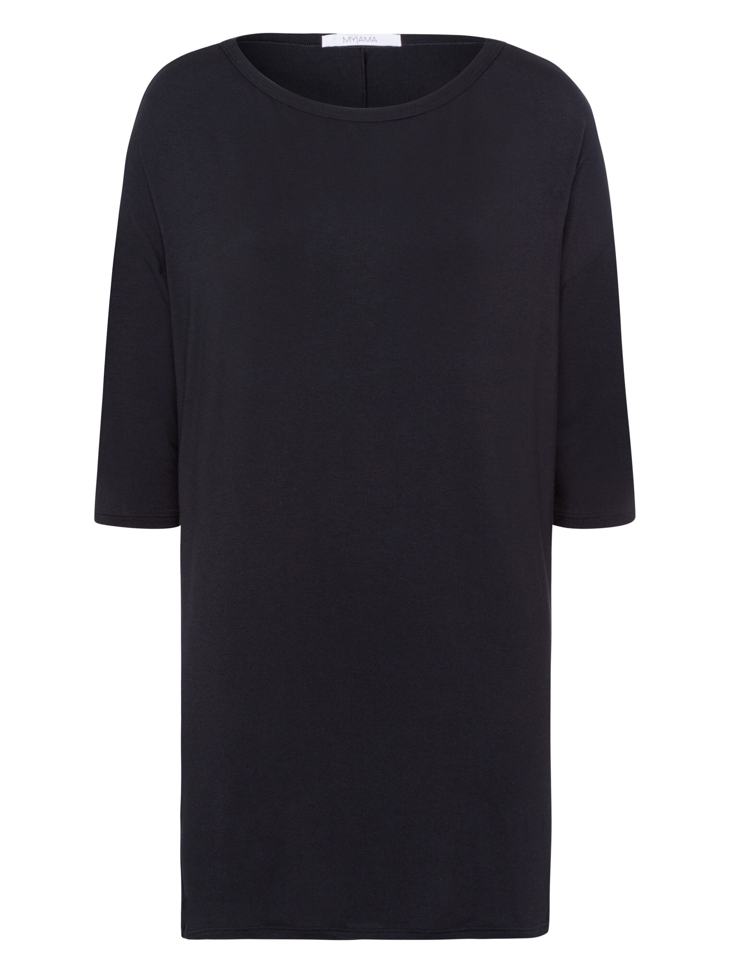 Myjama Nachthemd 'Cleo' in Zwart: voorkant