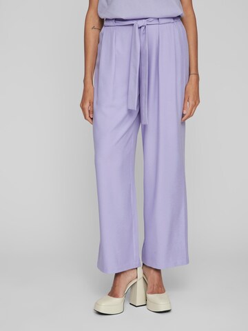 VILA Široke hlačnice Hlače 'Scarly' | vijolična barva: sprednja stran