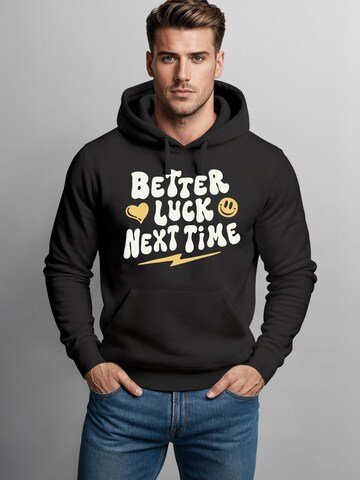 Neverless Sweatshirt 'better luck next time' in Black