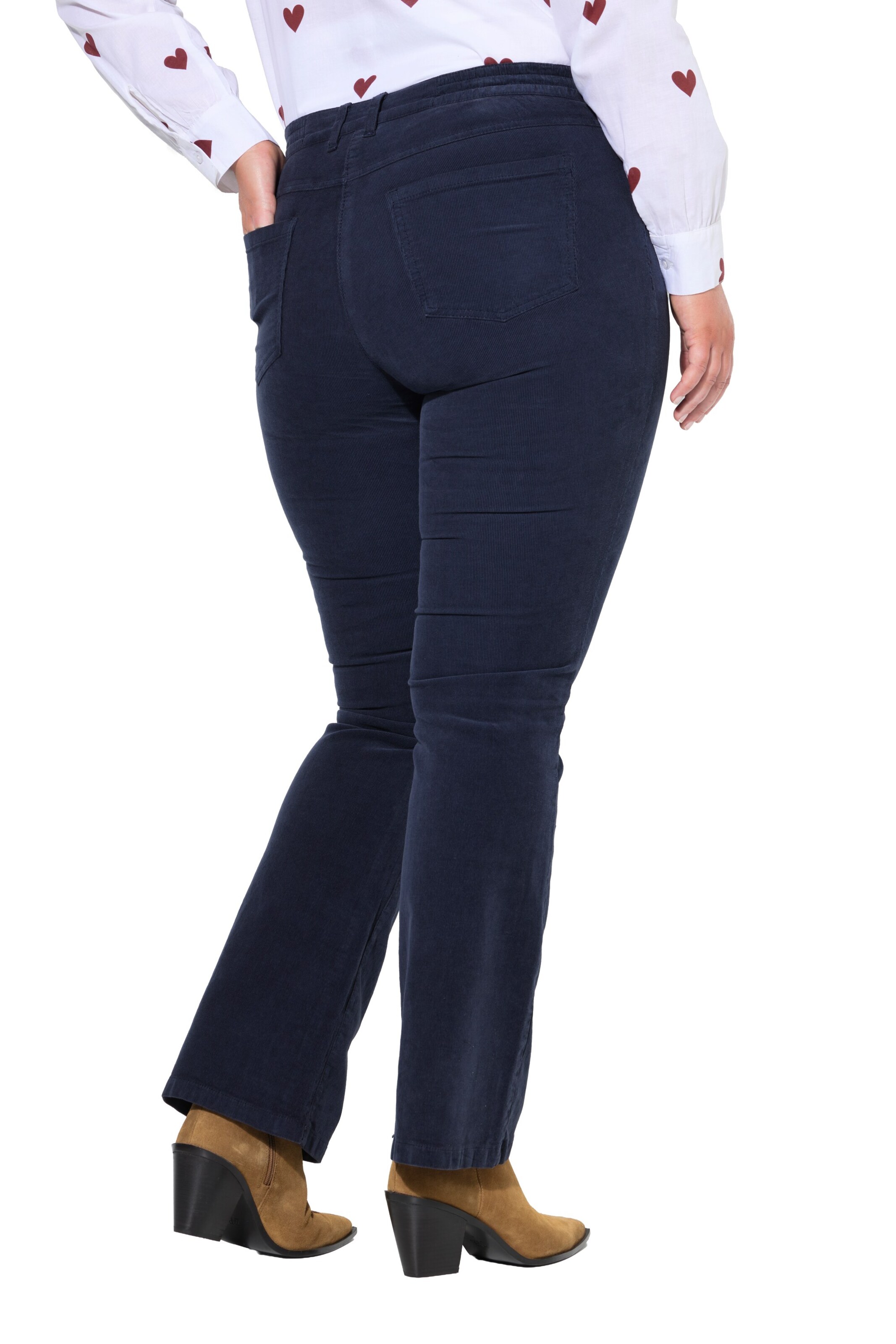 Ulla Popken Slimfit Broek in Blauw