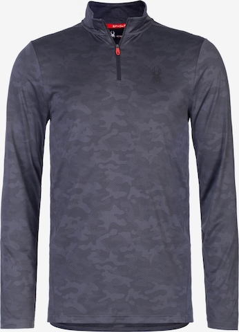 Sweat de sport Spyder en gris : devant