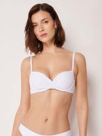 CALZEDONIA Push-up Bikinitop in Weiß: Vorderseite
