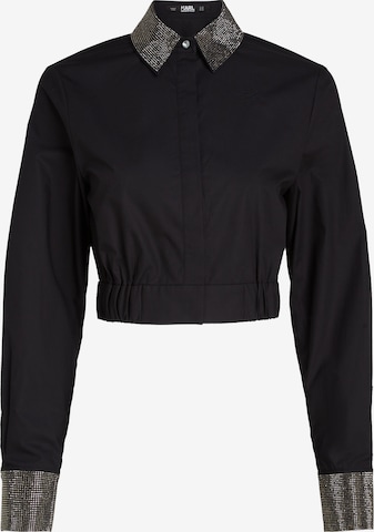 Karl Lagerfeld - Blusa em preto: frente