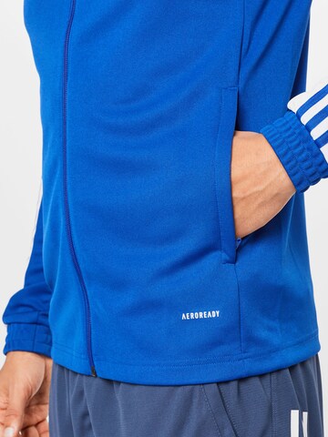 ADIDAS SPORTSWEAR Athletic Zip-Up Hoodie 'Squadra 21' in Blue