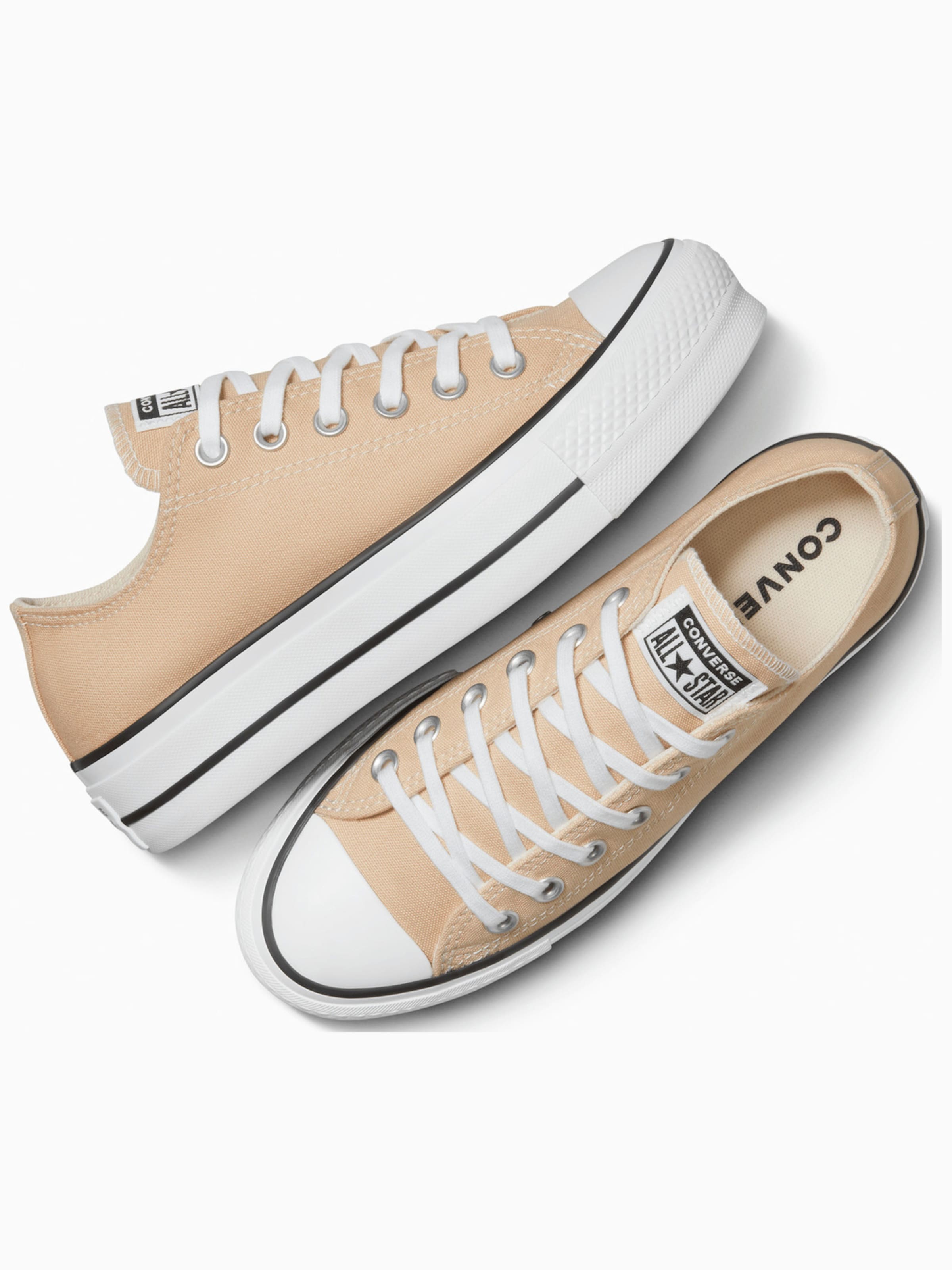 CONVERSE - Zapatillas deportivas bajas 'Converse Chuck Taylor All Star Lift Platform Polka Dots' en beige