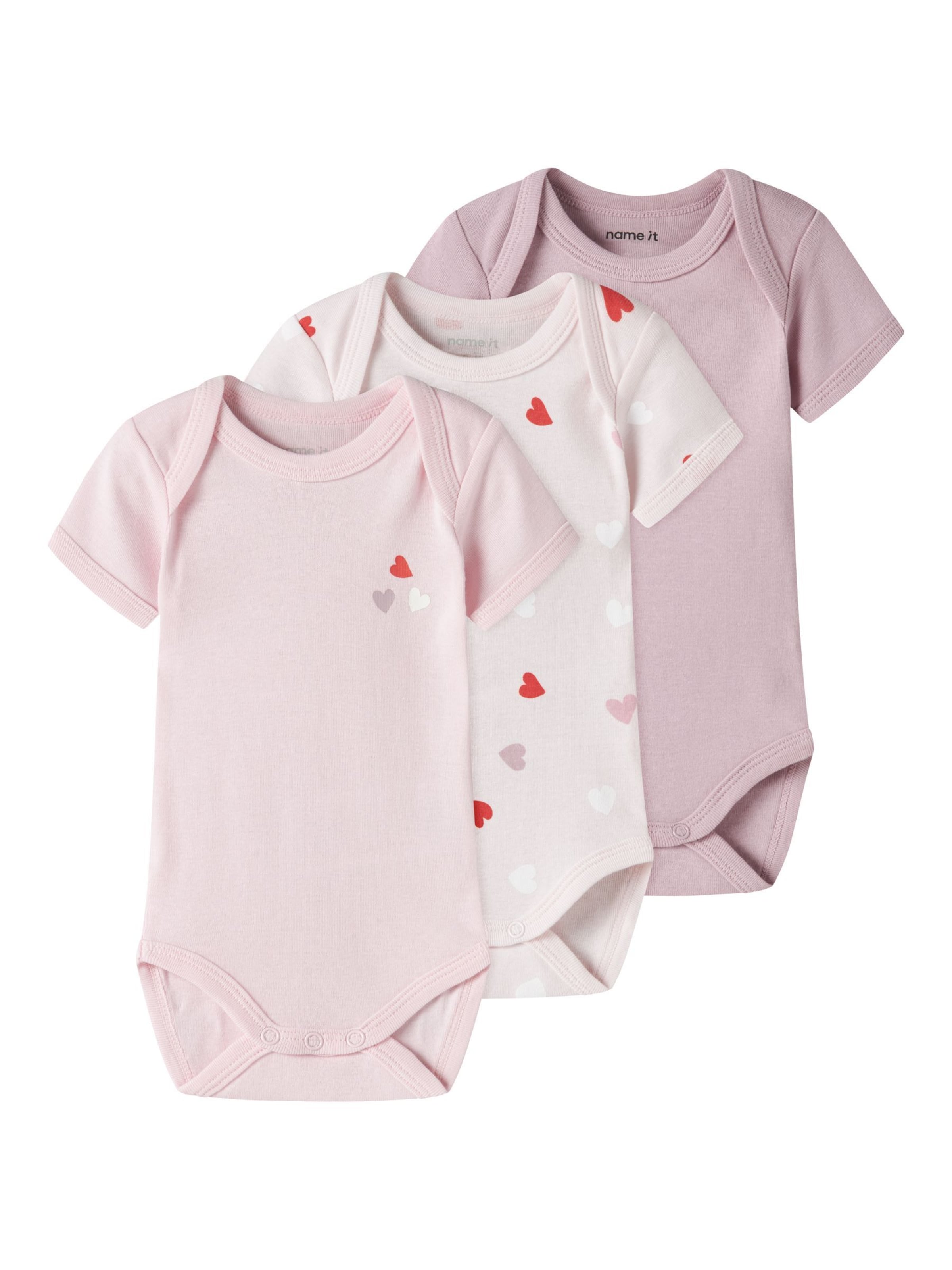 Barboteuse / body NAME IT en rose : devant