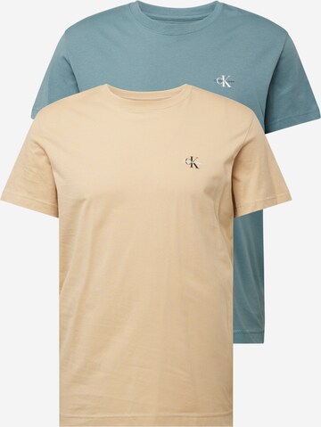 T-Shirt Calvin Klein Jeans en beige : devant