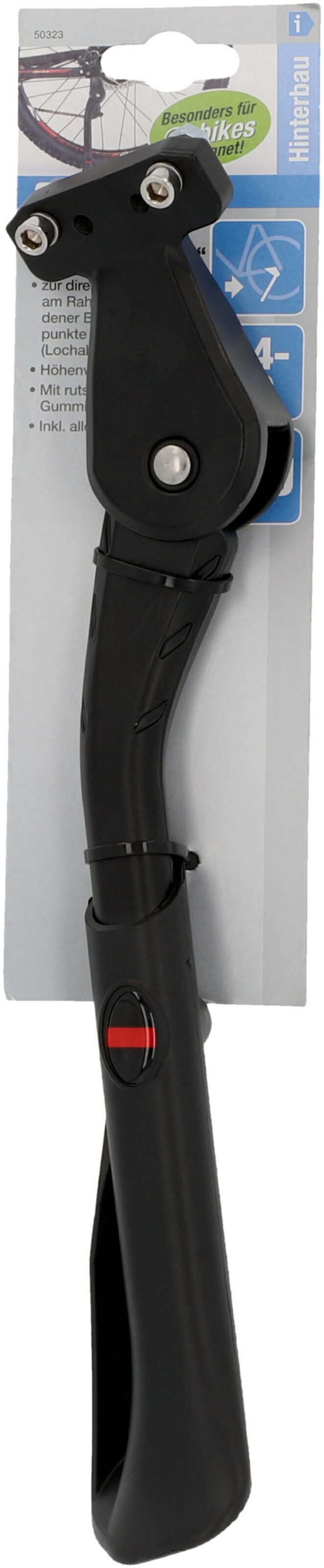 FISCHER Fahrräder Fahrrad-Seitenständer in Schwarz: Vorderseite