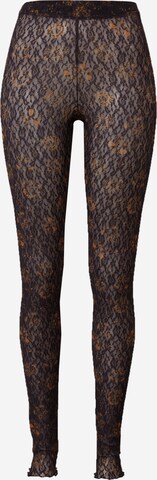 Skinny Leggings de la Free People pe negru: față