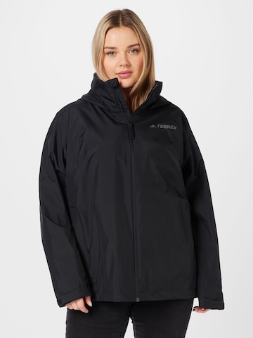 Geacă outdoor 'Multi Rain.Rdy Two-Layer Rain ' de la ADIDAS TERREX pe negru: față