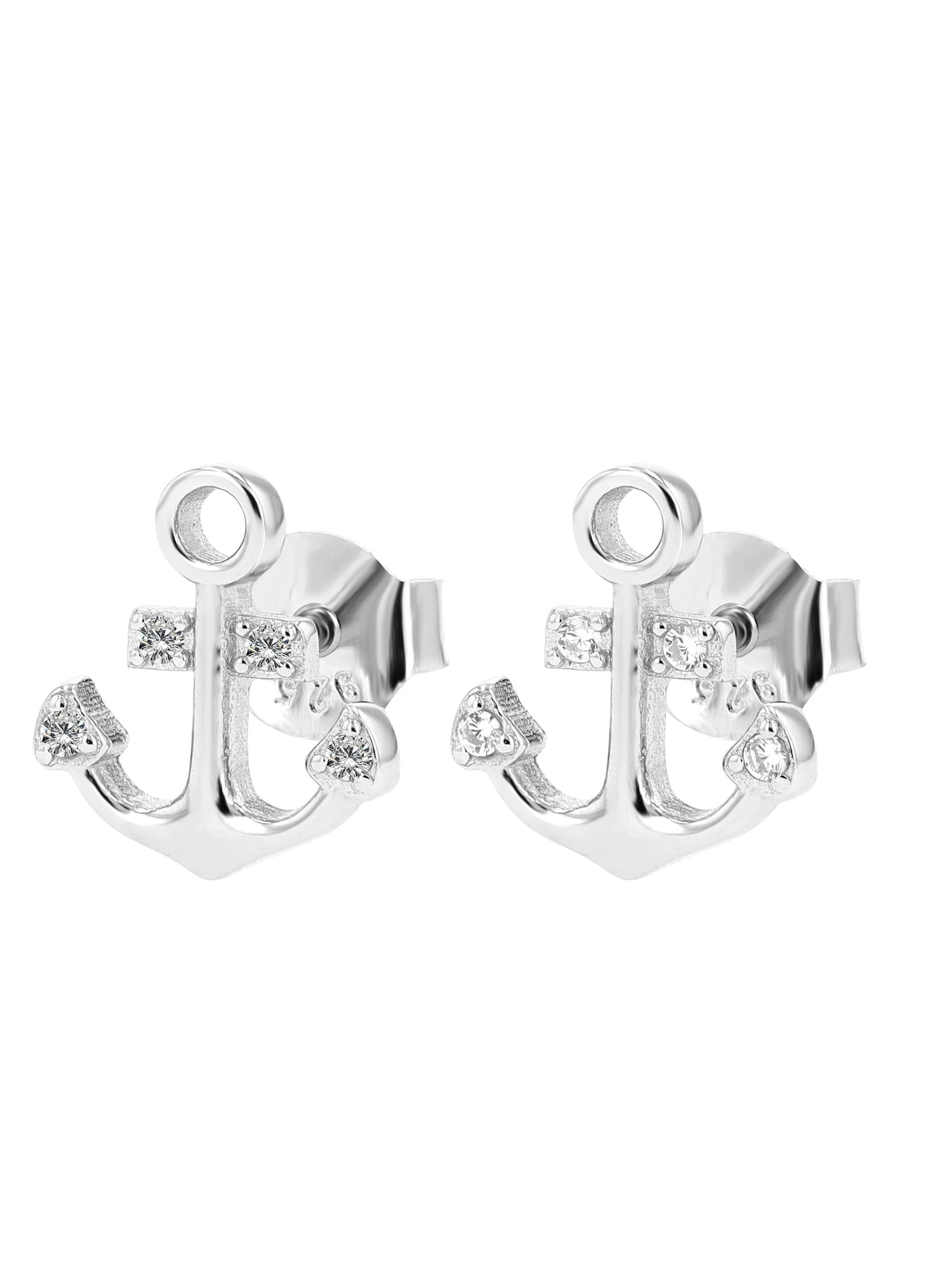 Akzent Earrings 'Lysa, 925 Sterlingsilber, hautverträglich' in Silver