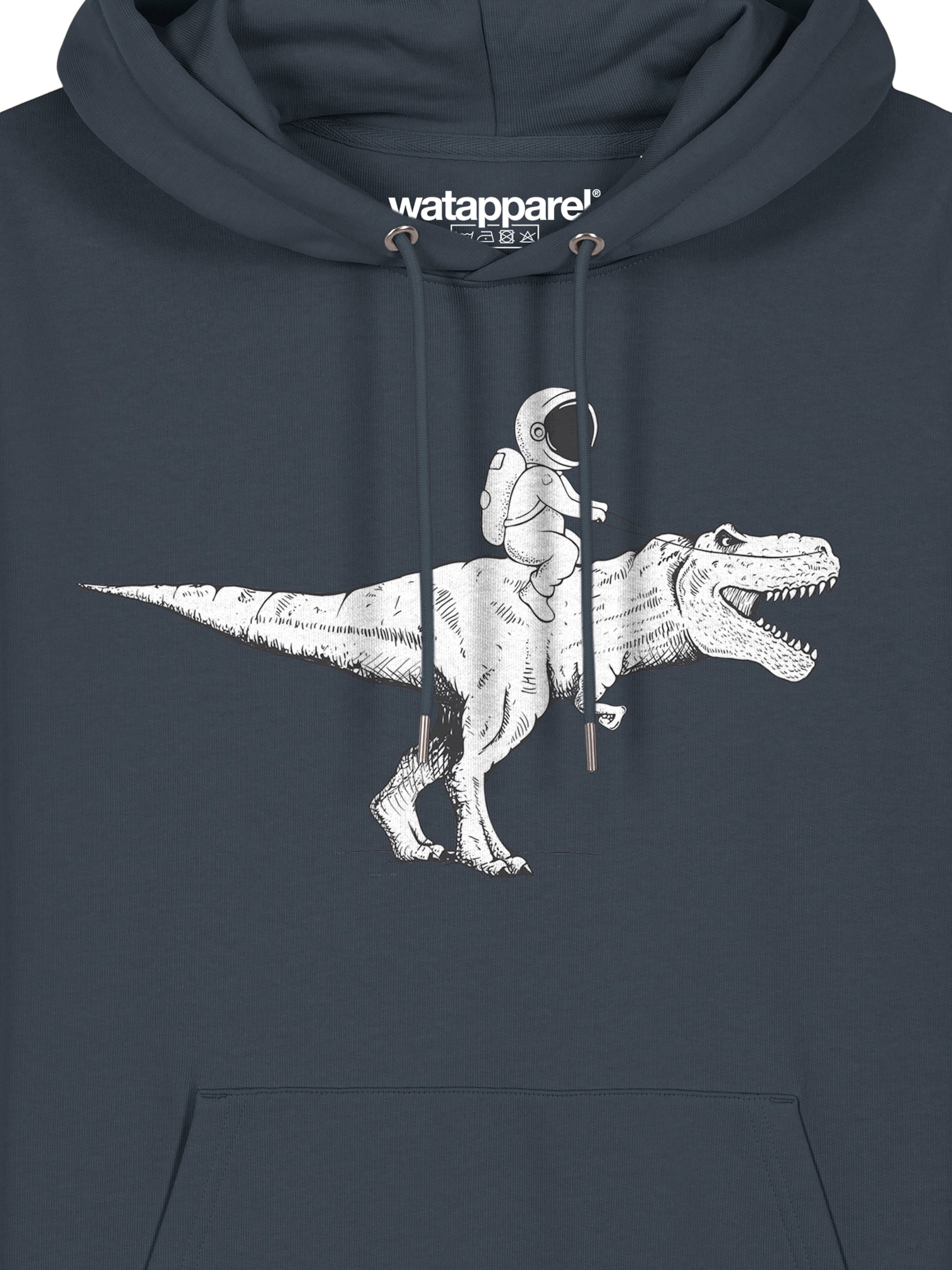 Felpa ' Astronaut on T-Rex ' di Watapparel in grigio
