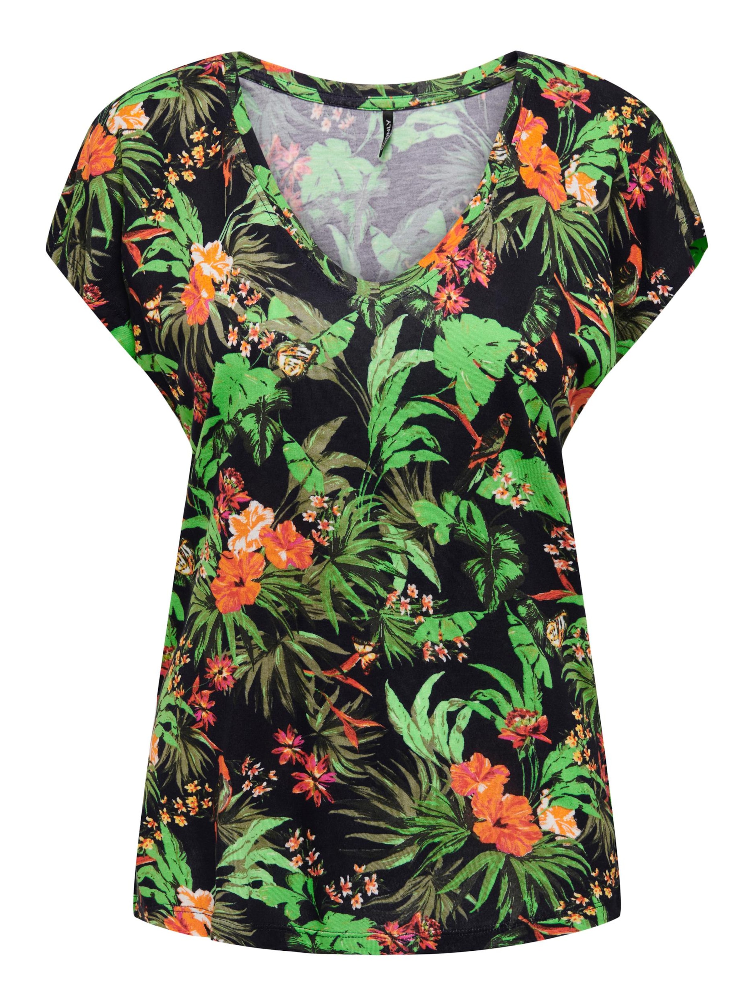 ONLY Majica 'FLAWSOME' | modra barva: sprednja stran