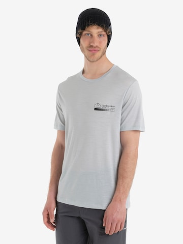 ICEBREAKER Тениска 'Mountain' в сиво: отпред