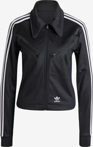 ADIDAS ORIGINALS Sportsweatjacke in Schwarz: predná strana