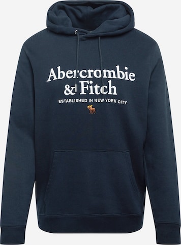 Abercrombie & Fitch Mikina - Modrá: predná strana