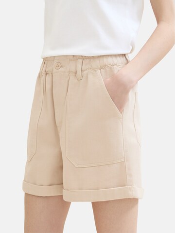 TOM TAILOR DENIM Regular Shorts in Beige