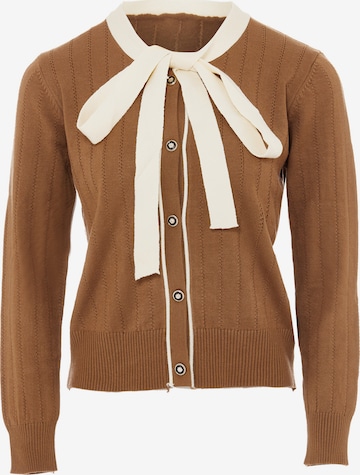 NAEMI Strickjacke in Braun: Vorderseite