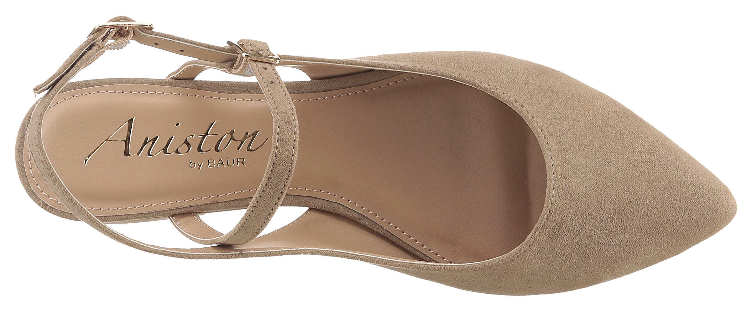 Aniston Ballet Flats with Strap in Grey