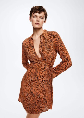MANGO Košeľové šaty 'Storm' - oranžová: predná strana