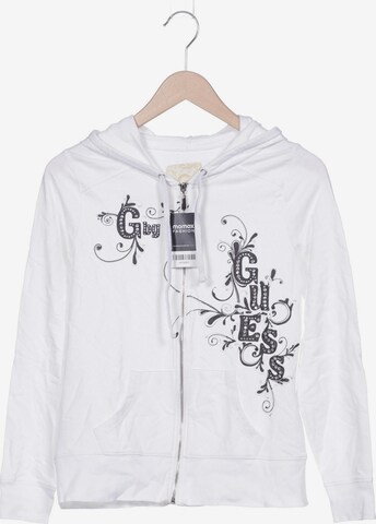 GUESS Sweatshirt & Zip-Up Hoodie in L in White: front