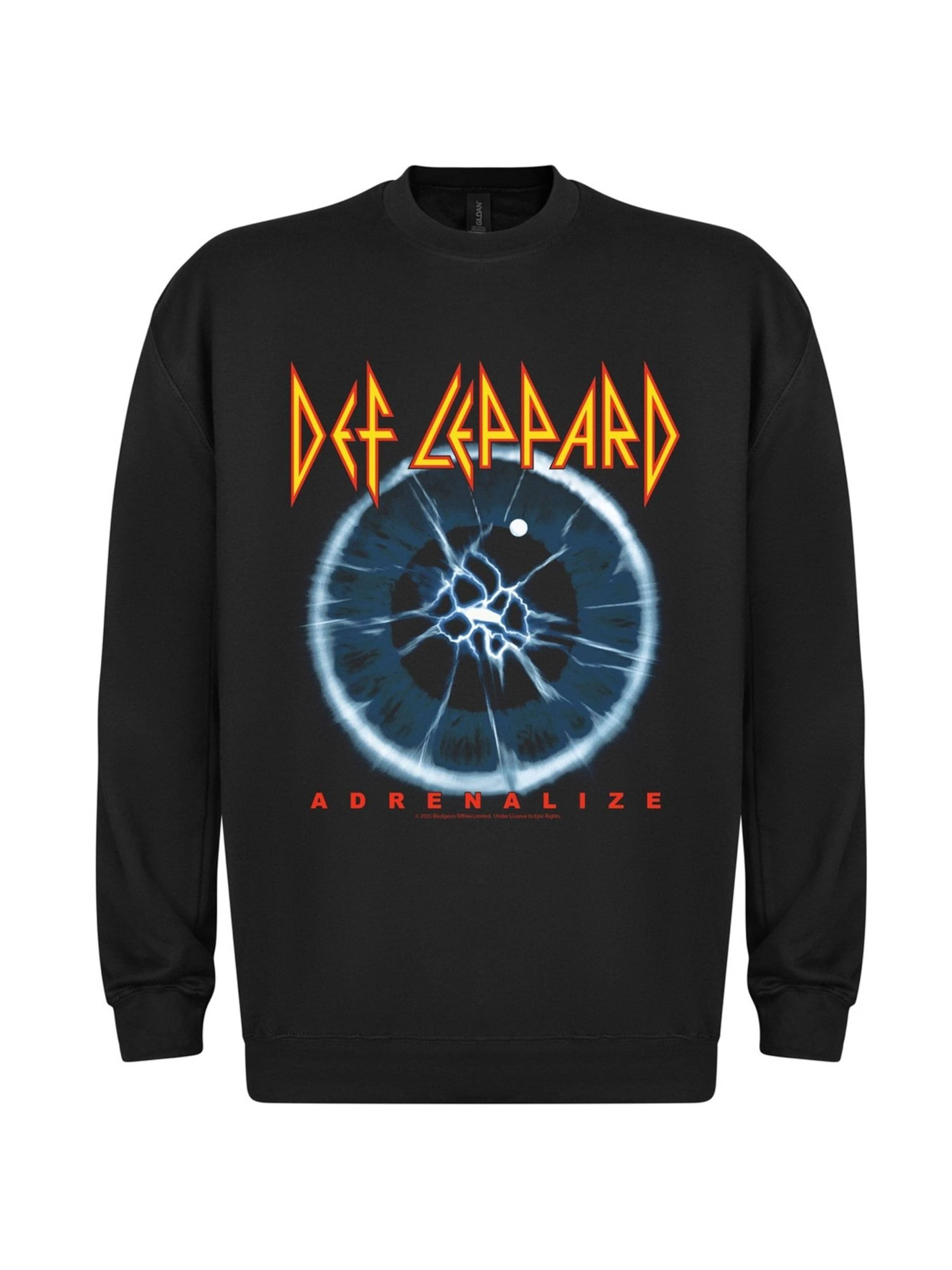 Def Leppard Sweatshirt 'Adrenalize  Album' in Black: front