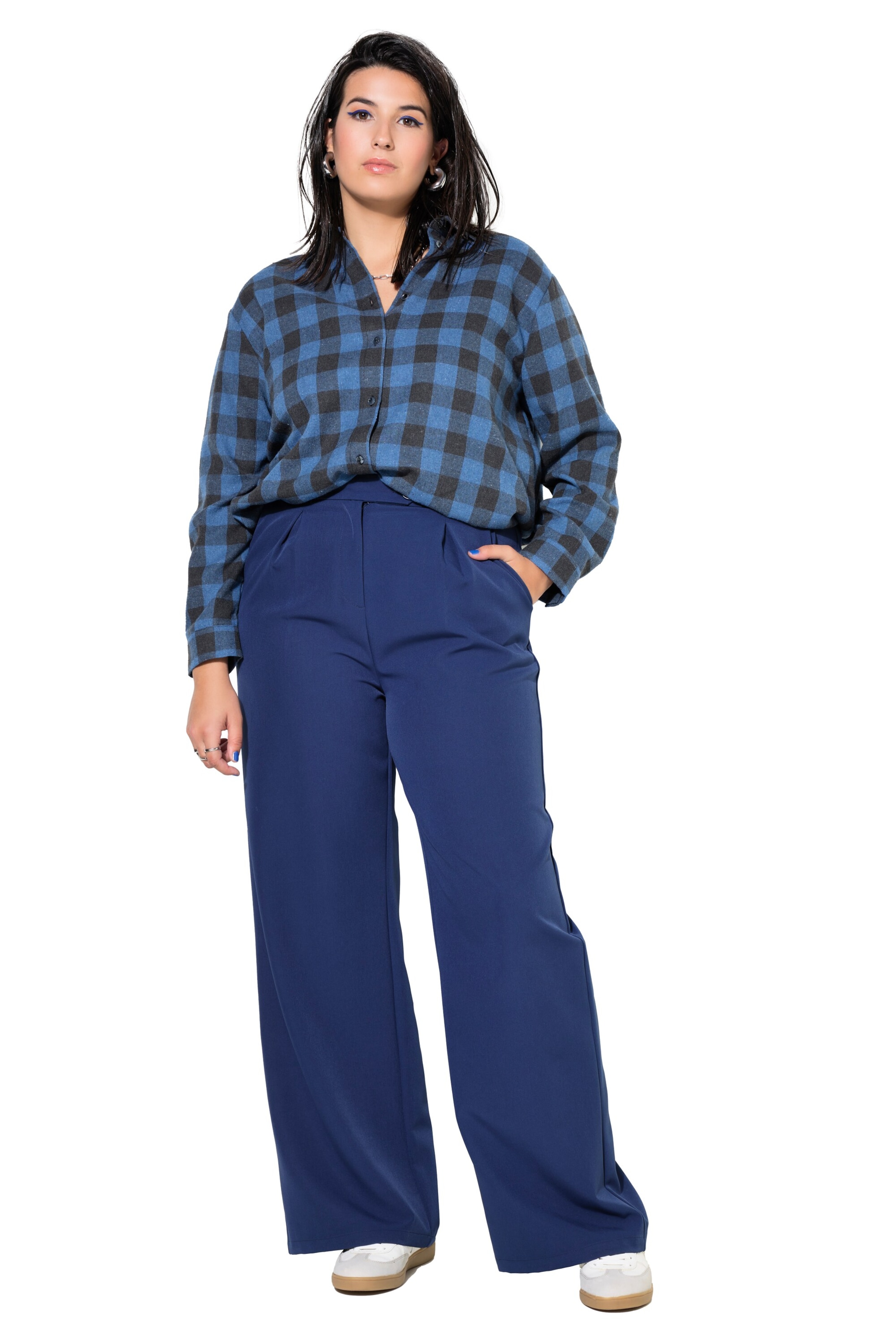 Wide Leg Pantalon Studio Untold en bleu : devant