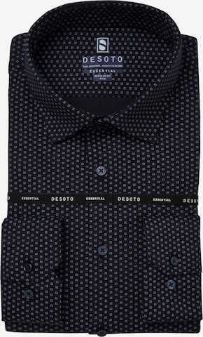 DESOTO Button Up Shirt in Blue: front