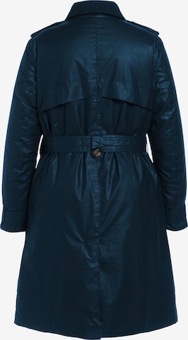 Ulla Popken Between-Seasons Coat in Blue