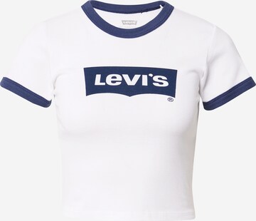 T-shirt 'Graphic Ringer Mini Tee' LEVI'S ® en blanc : devant