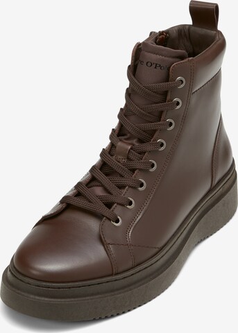 Marc O'Polo Veterboots in Bruin: voorkant