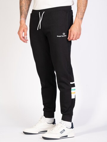 Sergio Tacchini Tapered Pants in Black: front