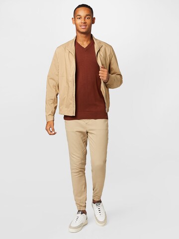 JACK & JONES Tapered Pants 'GORDON DAVE' in Beige