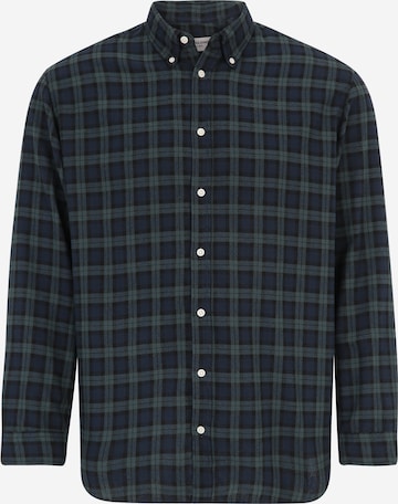 JACK & JONES Comfort fit Button Up Shirt 'Cozy' in Blue: front