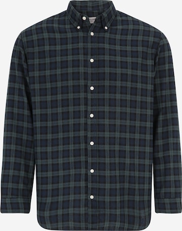 JACK & JONES Button Up Shirt 'Cozy' in Blue: front