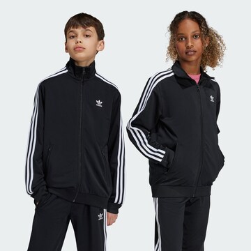 ADIDAS ORIGINALS - Casaco em moletão 'Adicolor Firebird' em preto: frente