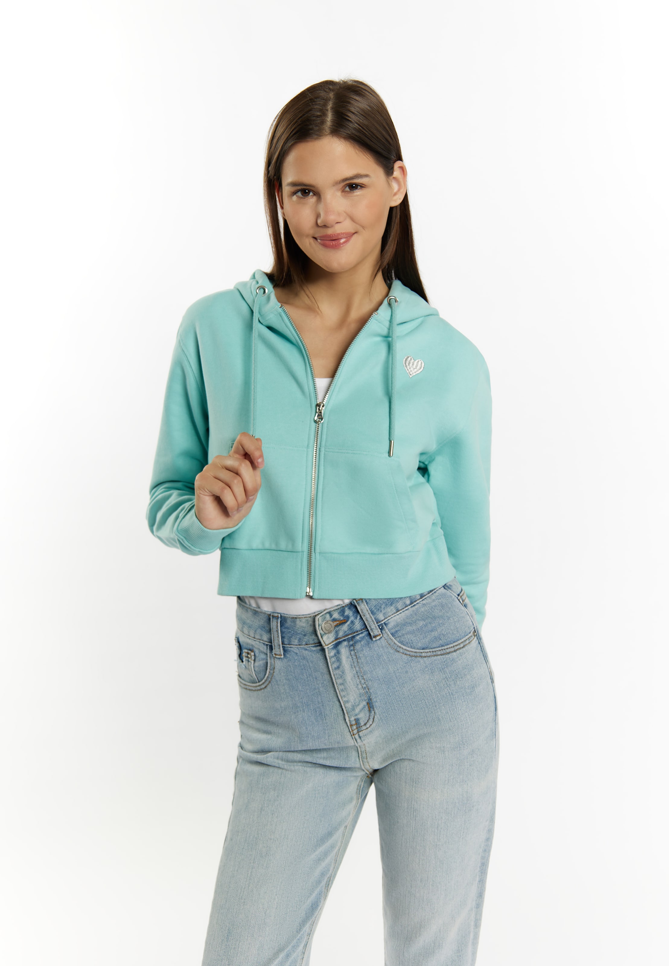 Sweat-shirt swirly en bleu : devant