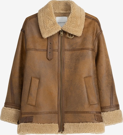 Bershka Winterjas in de kleur Sand / Bruin, Productweergave