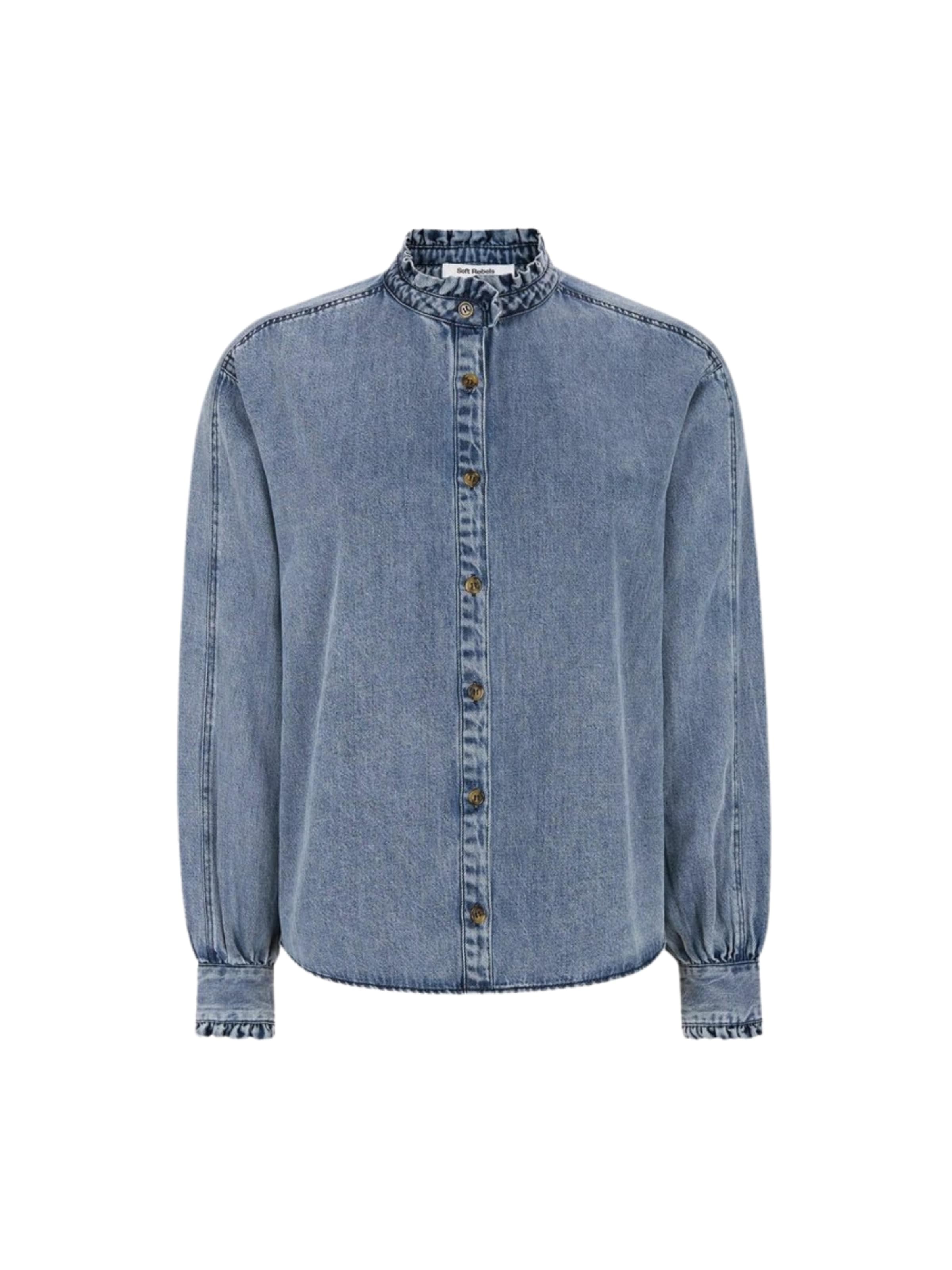 Soft Rebels Shirt ' SRZora ' in Blue: front