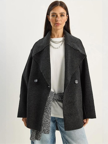 Bianco Lucci Between-Seasons Coat in Grey