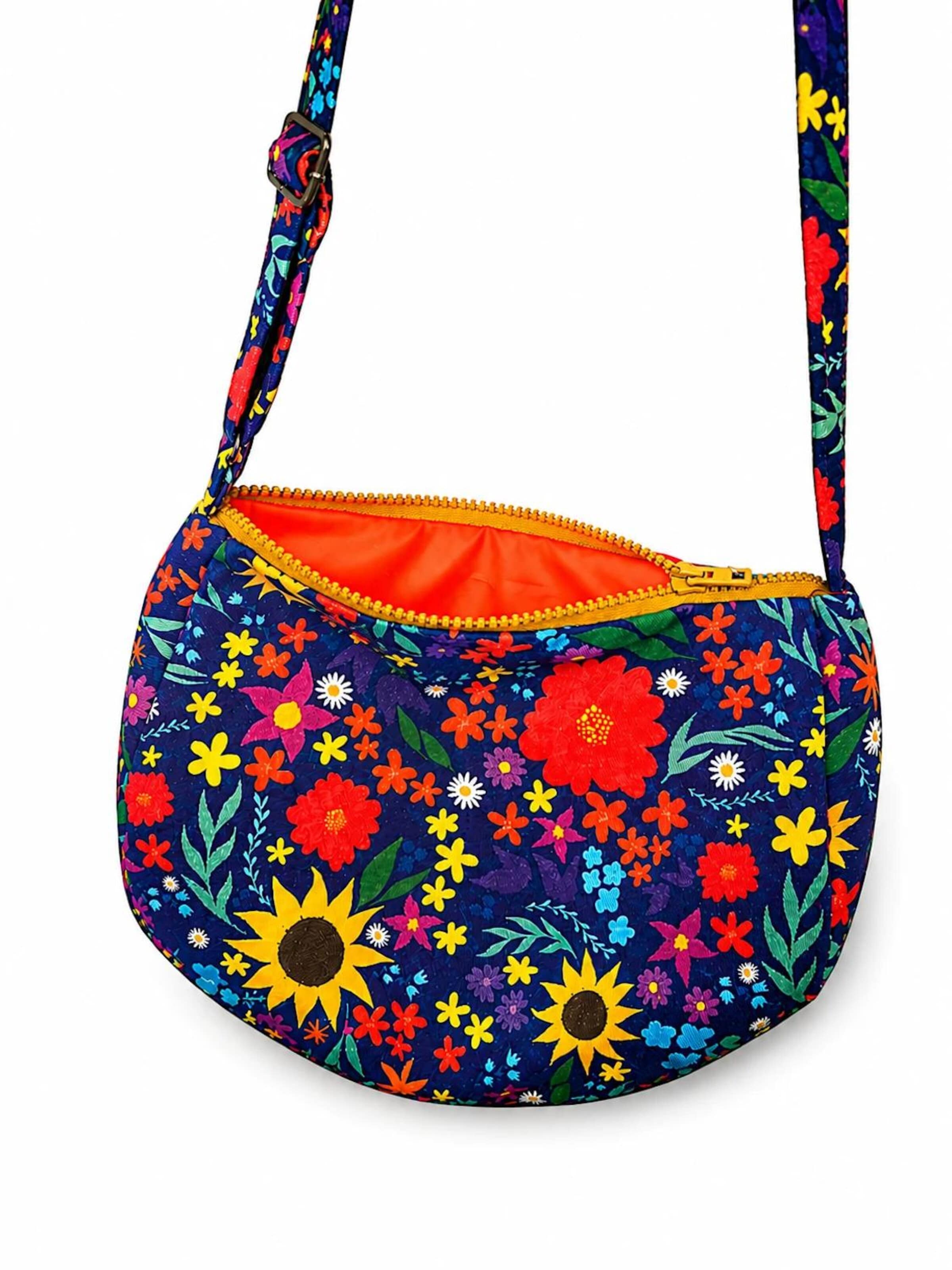 Borsa a mano 'Floral Crossbody Bag / Handbag' di Sophia Pirrera in blu
