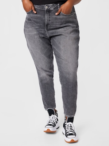 Calvin Klein Jeans Curve Jeans in Grijs: voorkant