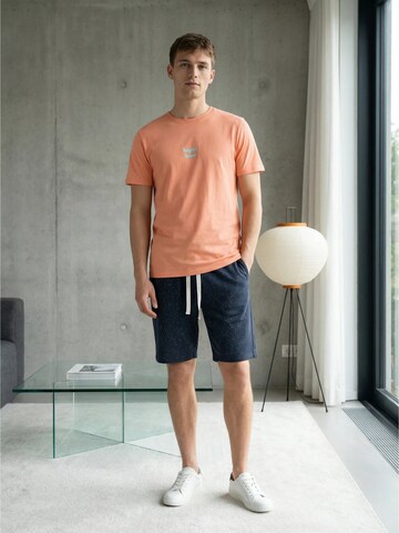 Phil & Co. Berlin Pyjama kurz‌‌ in Orange: Vorderseite