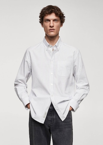 MANGO MAN Regular fit Button Up Shirt 'Kodak' in White: front
