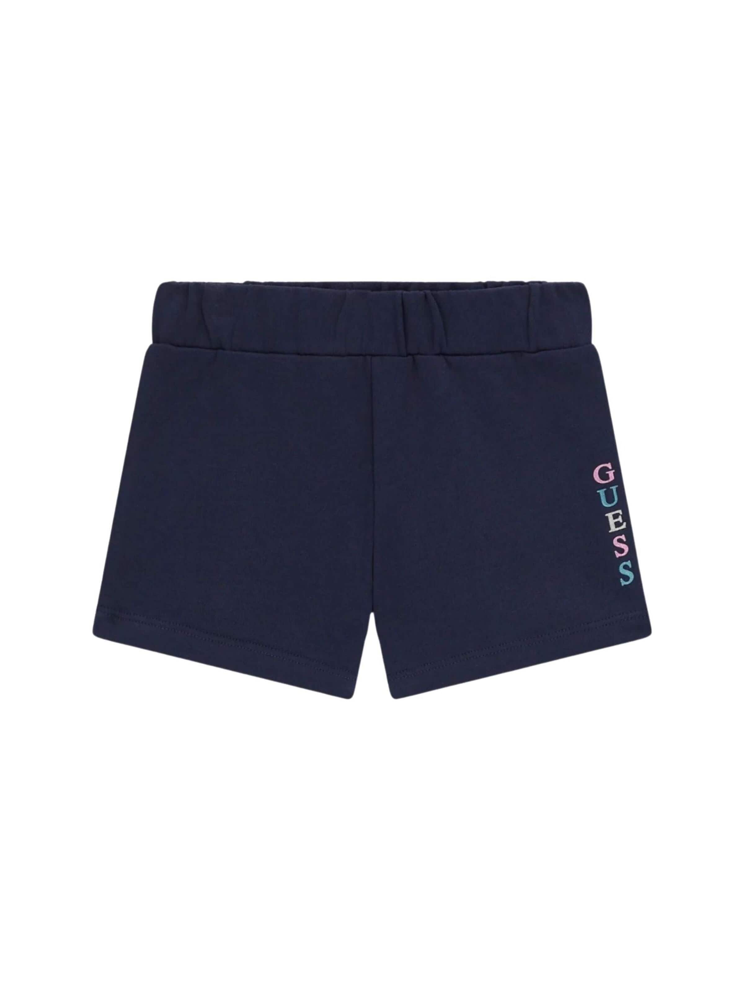 Regular Pantalon 'GUESS KIDS FRENCH TERRY REGULAR SHORTS PANTALONCINO' GUESS KIDS en bleu : devant