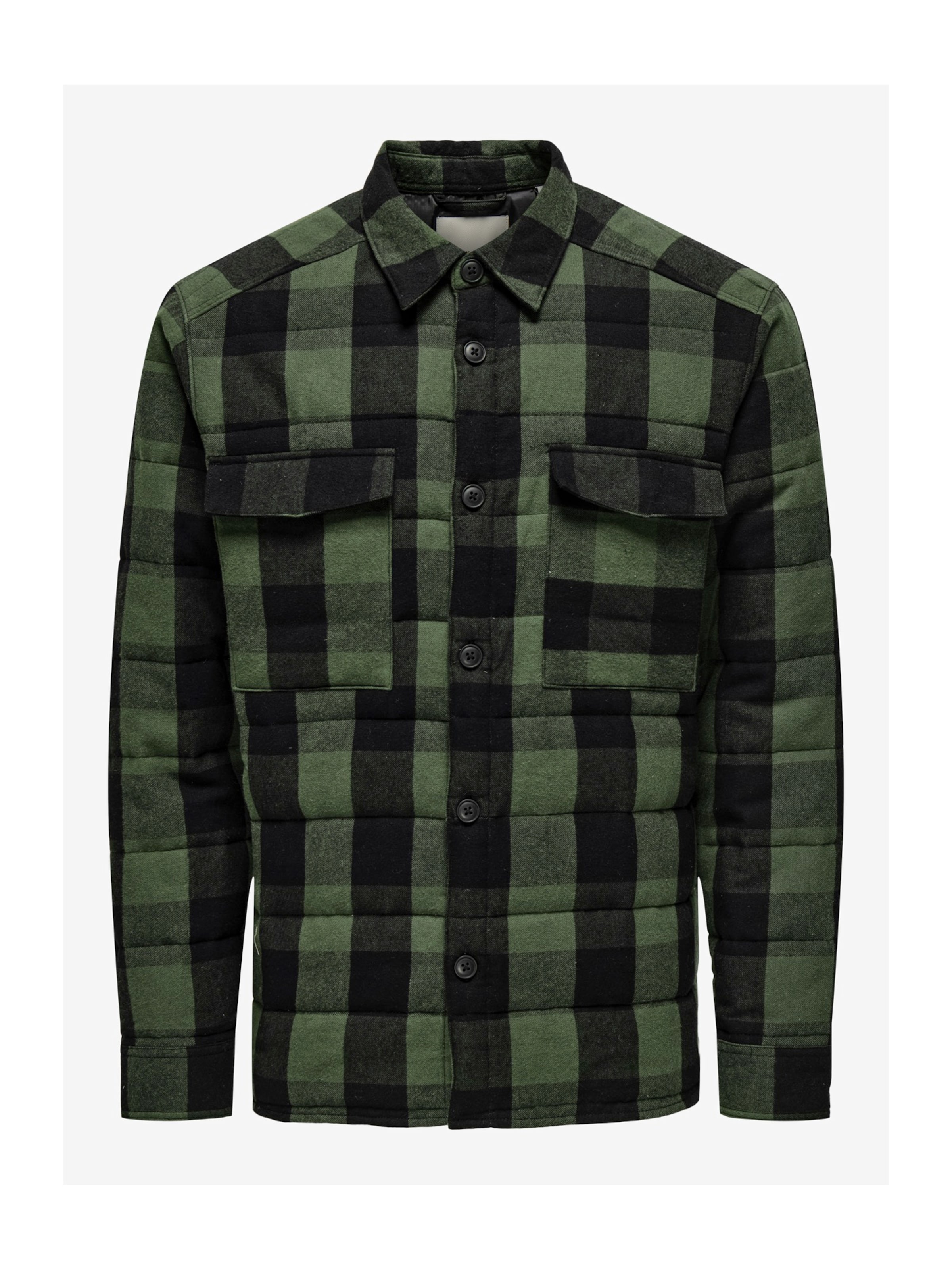 Only & Sons Välikausitakki 'ONSGudmund' värissä kuusi / musta, Tuotenäkymä