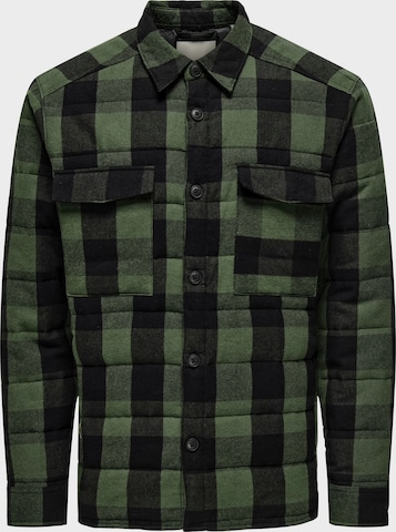 Veste mi-saison 'ONSGudmund' Only & Sons en vert : devant