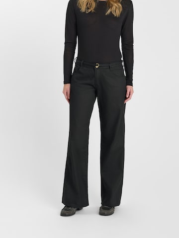 Wide Leg Jean Le Temps Des Cerises en noir : devant